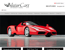 Tablet Screenshot of motorcars-intl.com